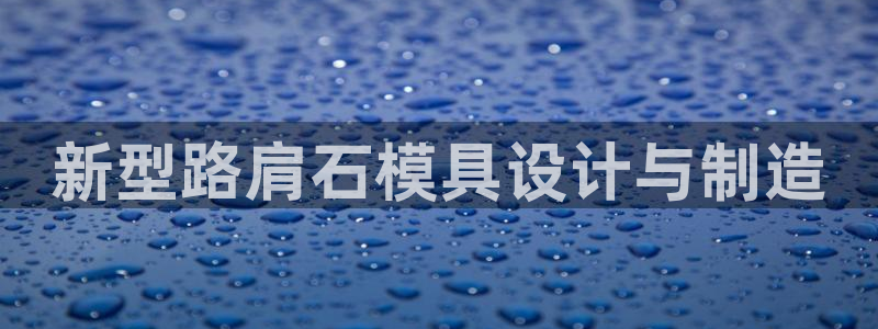 太阳成集团洗米华：新型路肩石模具设计与制造