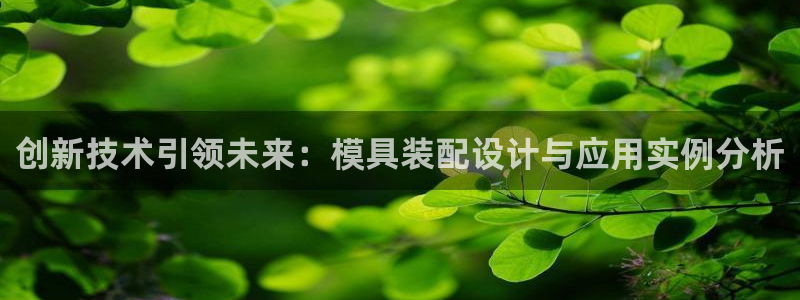 太阳成集团tyc234cc投资控股集团：创新技术引领未来：模具装配设计与应用实例分析