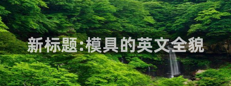 太阳集团城：新标题:模具的英文全貌