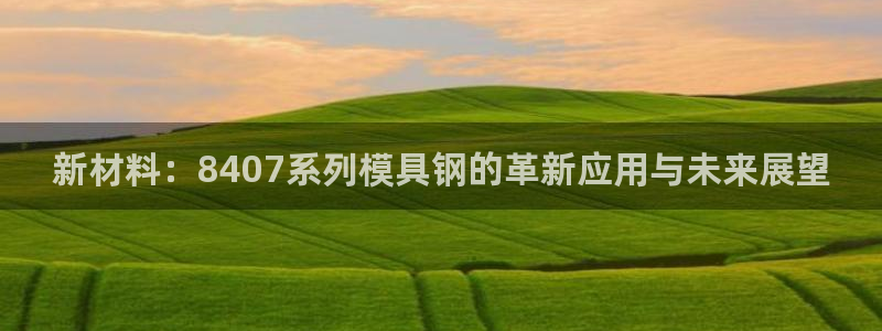 太阳集团电子游戏(中国)有限公司官网：新材料：8407系列模具钢的革新应用与未来展望