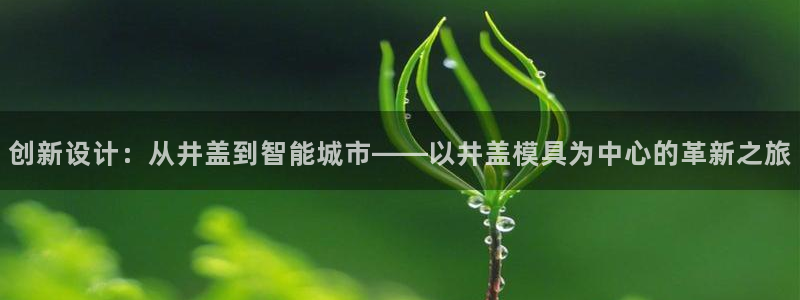 太阳集团8027：创新设计：从井盖到智能城市——以井盖模具为中心的革新之旅