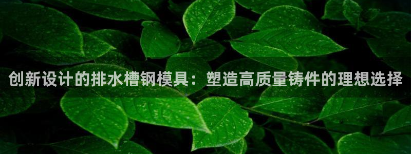 太阳集团电子游戏官方版：创新设计的排水槽钢模具：塑造高质量铸件的理想选择